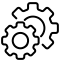Zahnradsymbol für Bearbeitung von Medien